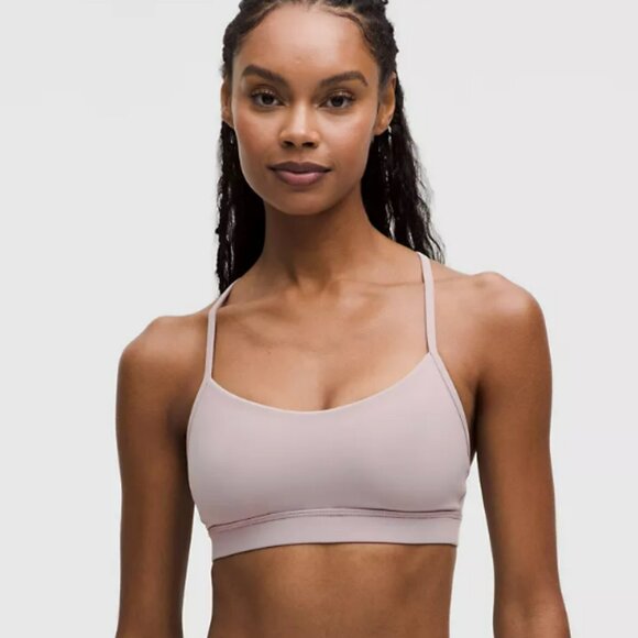 Lululemon Flow Y Bra Nulu Light Support, A–C Cups Mauve Grey Size 8 - Picture 1 of 5
